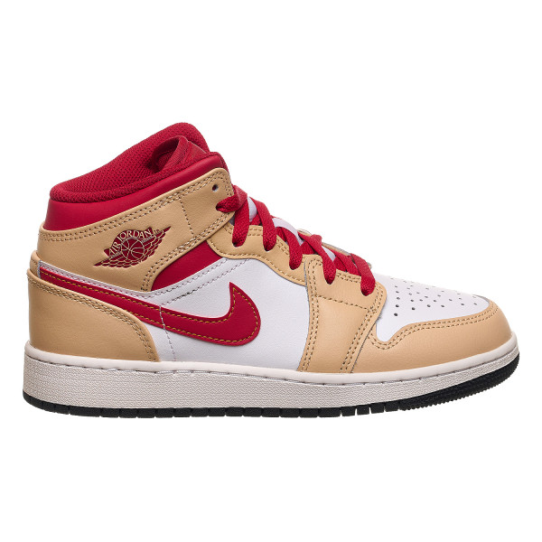 Кросівки жіночі Jordan 1 Mid Light Cardinal Curry (Gs) (554725-201)